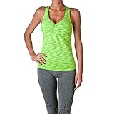 Riverberry Womens Actives Racerback Yoga Workout Exercise Top with Built-in Shelf Bra