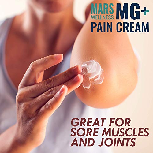 MARS WELLNESS MG+ Pain Cream Extra Strength Magnesium and Arnica Cream 4 OZ Tub Sore Legs