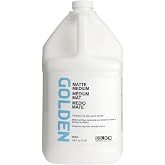 Matte Medium by GOLDEN, 128 fl. oz. Jug, Professional Acrylic Medium, Semi-Transparent