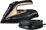 Tower T22008BKG CeraGlide Cordless Steam Iron Ceramic Soleplate Black Gold