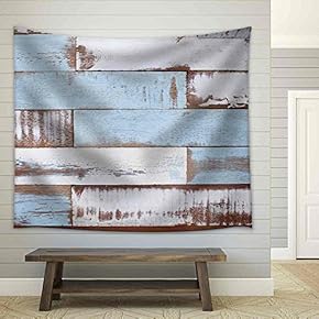 Old Wood Texture and Background - Fabric Wall Tapestry Home Decor - 51x60 inches