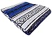 El Paso Designs Mexican Yoga Blanket – Colorful Falsa Serape Throw for Yoga, Beach, Picnic, Saddle, or Home Décor – Soft Woven Boho Blanket (Blue)