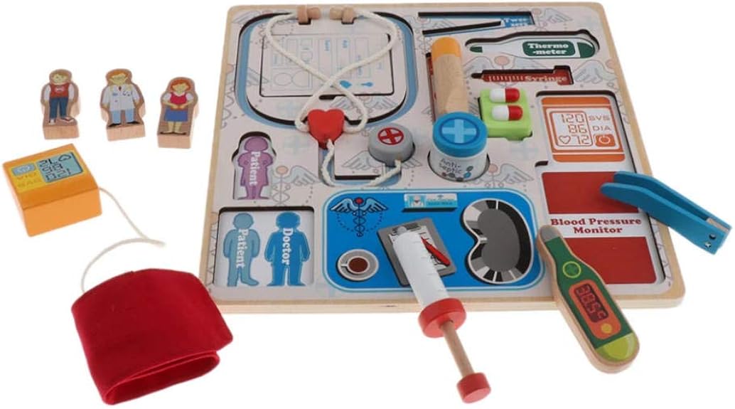 Gaoyifan Wooden Play Medical Kits Doctor Tools