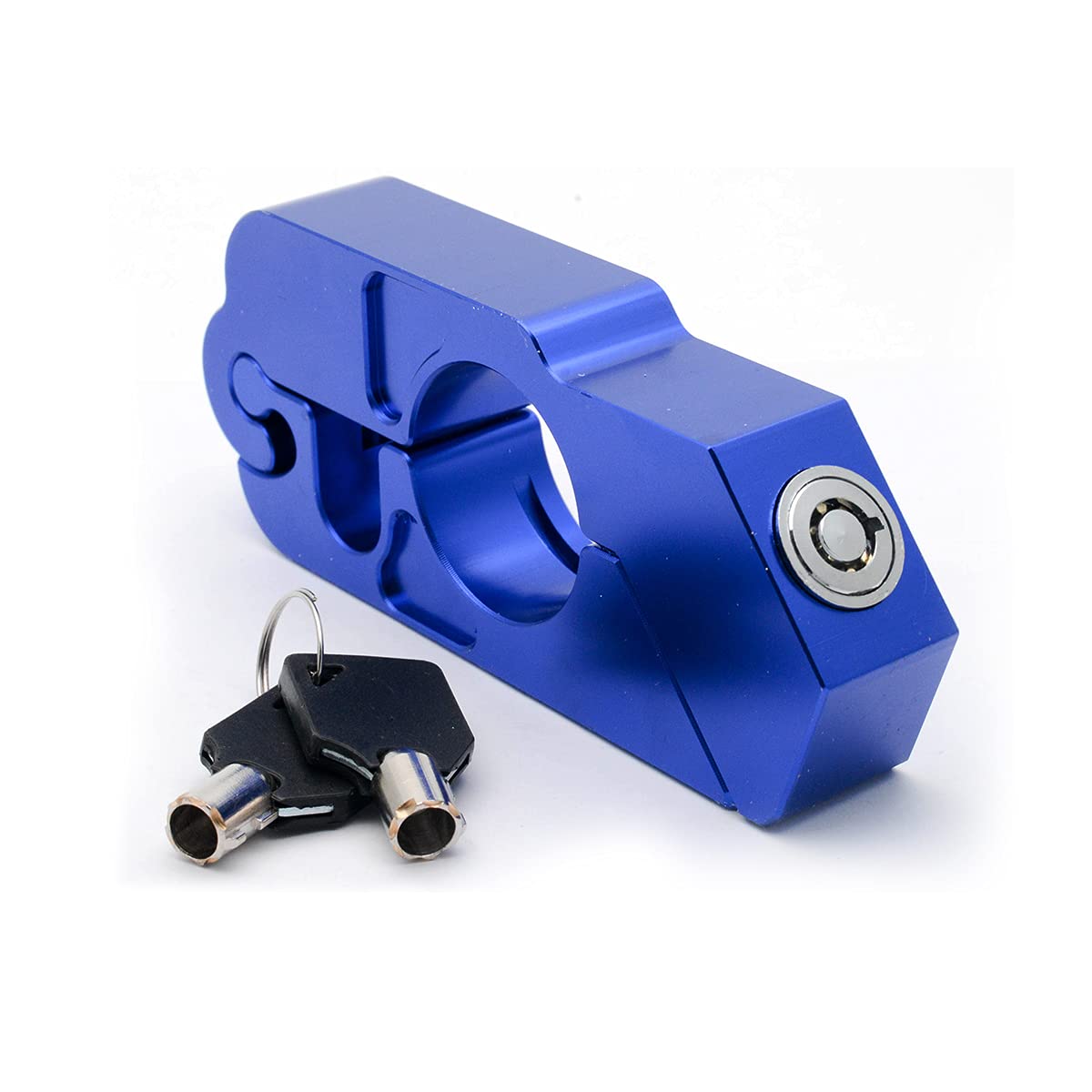 Motorbike Brake Lock, Motorcycle Handlebar Grip Brake Lever Lock Anit Theft Security Caps Locks Blue
