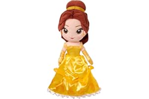 Disney Store Official Princess Plush Doll, Belle from Beauty and The Beast, Medium 14 Inches, Soft Plushy with Embroidered Features, Princess Toys for Girls, Disney Dolls, Stuffed Animals for Girls