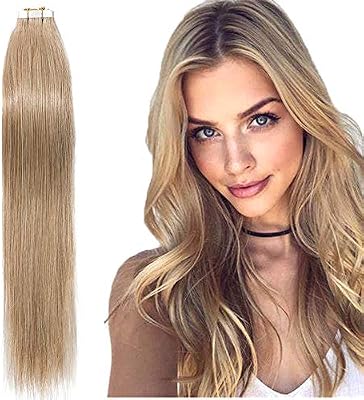 Amazon Com Tape In Real Human Hair Extension Glue In Hair