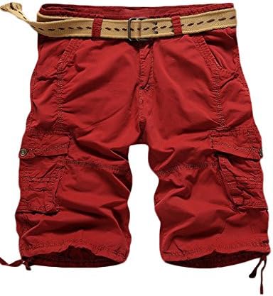 JEEPER Men's Cotton Twill Multi Pocket Cargo Shorts(No Belt)
