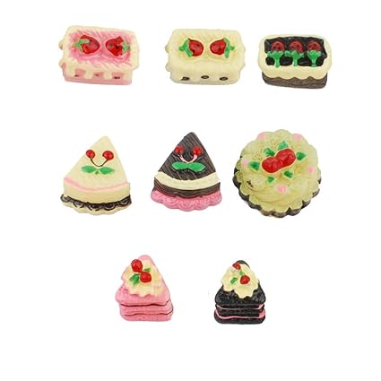 NWFashion 8PCS Miniature Dollhouse Kitchen Room Cute Mni Cake
