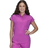 KOI Solis x Catrin Women's 2-Pocket Zipper-Neck Scrub Top