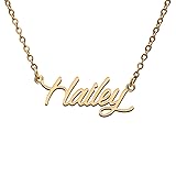 Hailey Name Tag Necklaces for Her His Friends