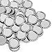 IGOGO 100 PCS Flattened Chrome Bottle Caps – Chrome Silver, 1 Inch Smooth DIY Craft Caps for Jewelry Making, Hair Bows, Resin Projects, Pendants, Scrapbooking, Art Projects