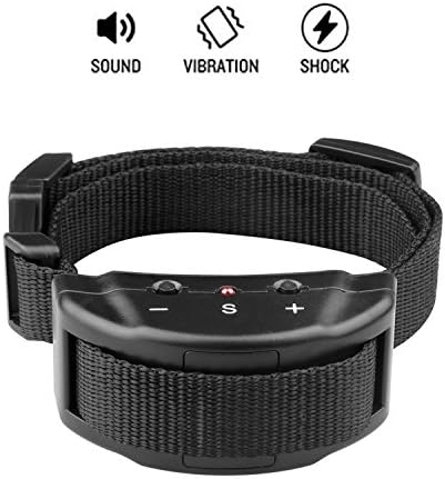 Petiner Bark Collar Bark Shock Collar No Bark Dog Collar Electric Dog Collar Anti-Bark Collar Training Shock Collar for Small, Medium, Large Dog, with 7 Sensitivity Vibration Sound Beep Safe Humane