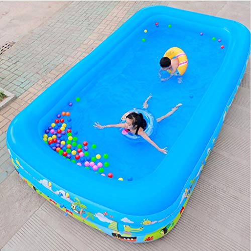 BGSFF Oberirdischer Pool Aufblasbarer Pool mit Rutsche und Schießrahmen für Kinder Erwachsene Großer Garten Kostenlose… – Bild 5