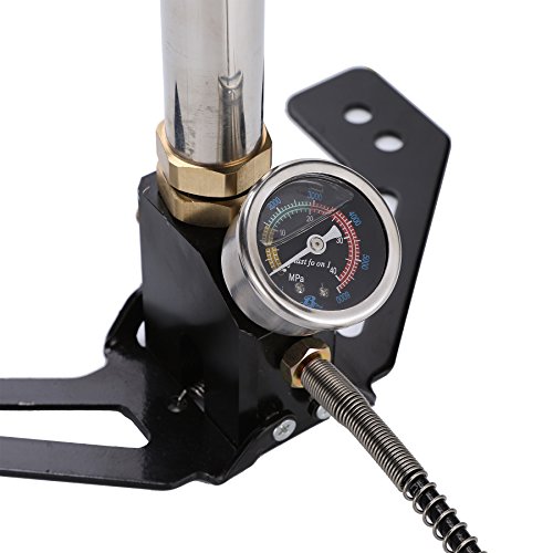 Hiram High Pressure Air Gun Rifle Filling Stirrup Pump 40MPA Hand Pump, Stainless Steel, CE Listed