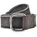 Ayliss Men's Double D-Ring Canvas Belt Genuine Leather Trimming Casual Belt,#1 Black