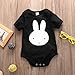 Baby Boys Girls Short Sleeve Cotton Elk/Rabbit Head Bodysuit