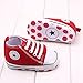 Dealzip Inc Baby Toddler Infant Boy Girls Soft Sole Canvas Sneaker for Prewalker(3-6 months,Red)
