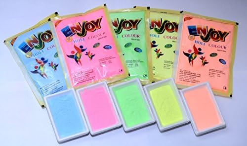 Enjoy UV Glow (Ultra Violet) / Neon Glow Color Powder 100gm X 10 pcs pack