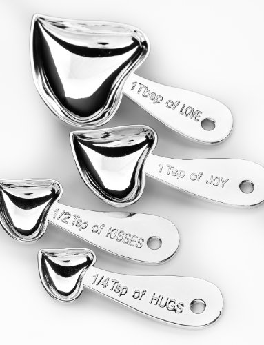 Set Heart Shaped Measuring Spoon of Love Favors for Weddings