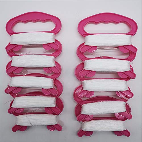 Xinlinke Kite String Spool 100ft Kids Mini Kite Line Flying Accessories with Pink Reel Winder Grip Handle 10pcs - Thumbnail 6