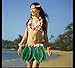 KEFAN Leaf Hula Skirt and Hawaiian Leis Set Grass Skirt with Artificial Hibiscus Flowers for Hula Costume Party (A)
