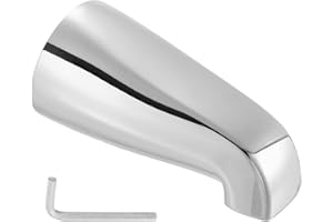 uxcell Tub Spout, Bath Slip-On Tub Spout Zinc Alloy Bathtub Faucet with Hexagonal Wrench Without Diverter for 1/2 Inch Water 