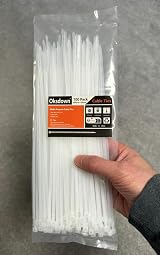 Oksdown 100 Pack White Cable Ties 250mm 3.6mm Nylon Self Locking view 4