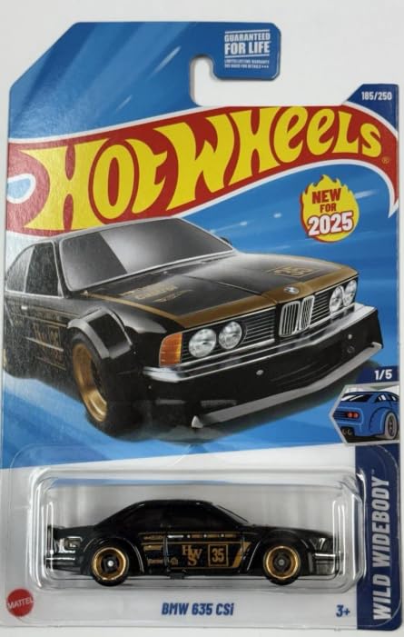 Photo 1 of Hot Wheels BMW 635 CSi [Black & Gold], Wild Widebody 1/5, 185/250, 1:64 Scale Diecast Car