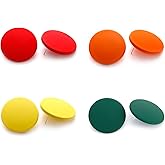 Winssigma Button Earrings, Large Round Acrylic Stud Earrings for Women