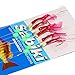 Easy Catch ® Assorted 10 Packs Freshwater/Saltwater Sea Sabiki Rigs Glow Sabiki Bait Rigs Rigged Fishing Lures/Feathers Hooks with Ball Bearing Swivel Interlock Snap Connector