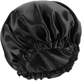 Shower Cap For Women,Double Lined Shower Cap,Real Satin Cap,Adjustable Size,Suitable For All Male And Female Hair Caps