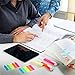 Antner 1500 Pieces Neon Page Markers Sticky Tabs Colored Index Tabs Flags, Fluorescent Sticky Notes for Page Markers, 12 Sets 2 Sizes