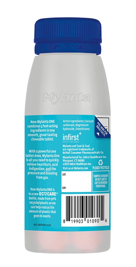 Mylanta One, Berry Ginger Flavor, 50 Count, EcoCare PCR