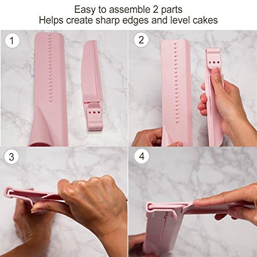Adjustable Cake Scraper Fondant Smoother Tools,Fondant Cream Edge Polisher Decorating Tools