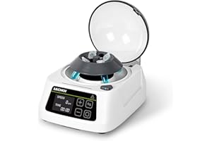 LACHOI Mini Centrifuge Machine LCD Digital Display Microcentrifuge 1000-10000RPM Adjustable Speed Lab with 2 Rotors for PCR Strips