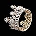 Wedding Bridal Gold Crown Crystal Teardrop Small Tiara Headwear