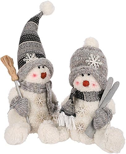 23cm Christmas Party Winter Sitting Snowman Soft Toy Figure Cuddle Decoration