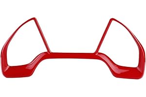 Aramox ABC Car Interior Dashboard Decorative Trim Rings, Compatible with 10th Generation 2016-2018 Models, Red