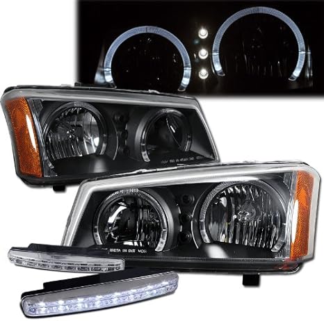 05 Chevy Silverado 1500 Halo Led Headlights 8 Led Fog Bumper Light Automotive Amazon Com