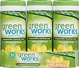 Green Works Compostable Cleaning Wipes Value Pack, Original, 90 Count