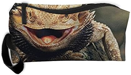 Makeup Bag/Travel Cosmetic Bags/Toilet Bag/Jewelry Storage Bag Portable Multifunction Bearded Dragon Lizards Travel Toiletry Bags Makeup Bags Wash Organizer.