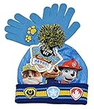 Paw Patrol Ruff -Ruff Rescue Knit 2 Piece Hat & Glove Set (One size, Blue Multi)