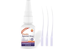 Viomis 30g Plastic Glue, Instant Super Glue for Plastic, Fast Dry Strong Plastic Adhesive for Acrylic, Model, DIY Crafts, Tube, PVC, Vinyl, ABS, PBT, PS, PA, PC, PM, MA, Nylon