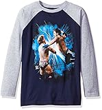 WWE Boys' Big Boys' Aj Styles Fight Long Sleeve Raglan T-Shirt