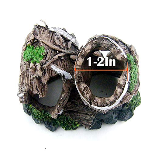 Tfwadmx Resin Aquarium Broken Barrel, Betta Fish Hide Hut Ornament