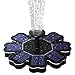 lailme Solar Fountain,Solar Powered Fountain Pump for Bird Bath, New Model Solar Water Fountain Pump 1.6W with 4 Different Spray Pattern Heads for Pool, Garden, Pond, Fish
