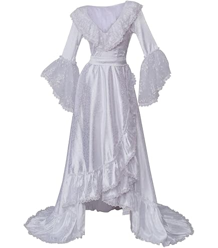RocailleCos The Phantom of The Opera Christine Daae Cosplay Costume White Dress Gown Victorian Nightgown for Adult Women (white, XS) : Clothing, Shoes & Jewelry