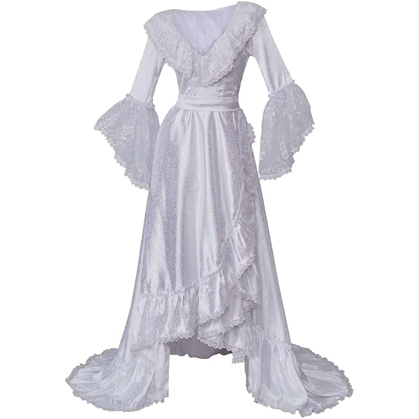 knee length dresses for ladies Opera Linen Dress in White