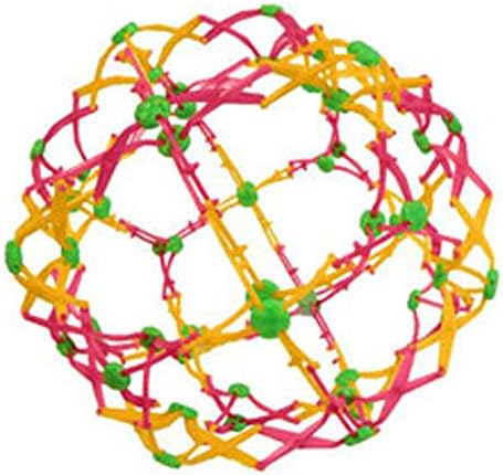 Hoberman Mini Sphere Pink, Yellow and Green Expandable Ball