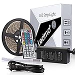 LEDMO Flexible RGB LED Strip Light Kit,DC12V LED Light Strip Waterproof, 16.4 Ft/5M ,LED Rope Light.+ 44 Keys IR Remote +DC12V 5A Power Supply